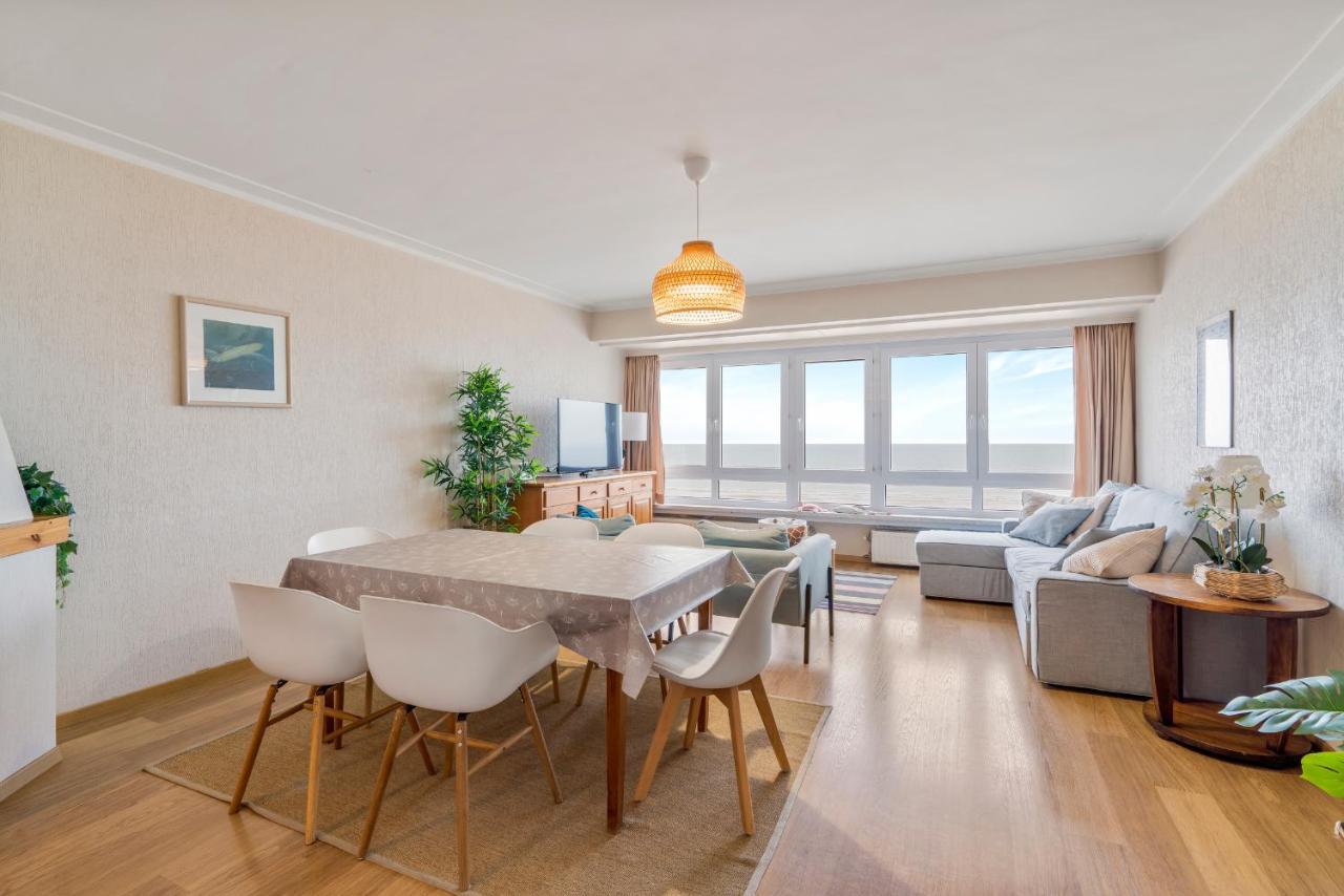 Zonnig Familie App Op Zeedijk Met Zeezicht Voor 6P Apartman Ostende Kültér fotó